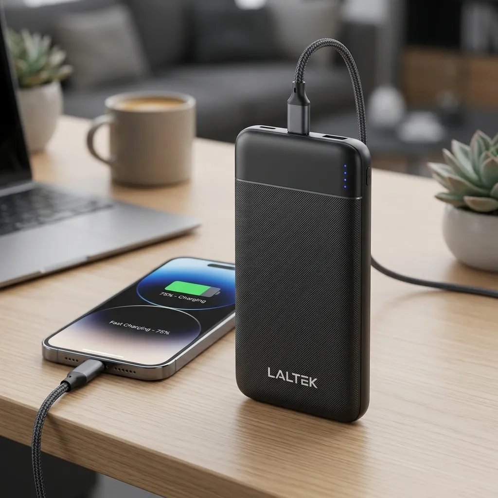 LAL TEK Fast Charging PD 10000 mAh PD 22.5W Fast Charging With Wire 3